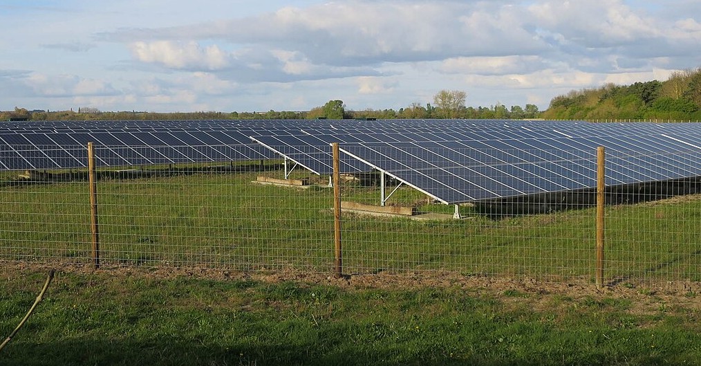 A large ground-mounted solar farm