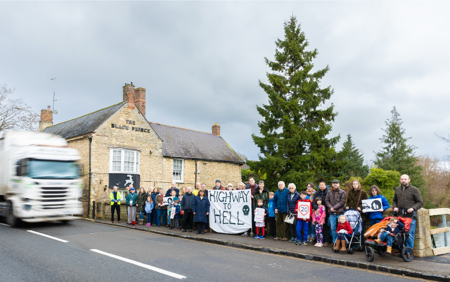 Road safety campaign photograph in Woodstock