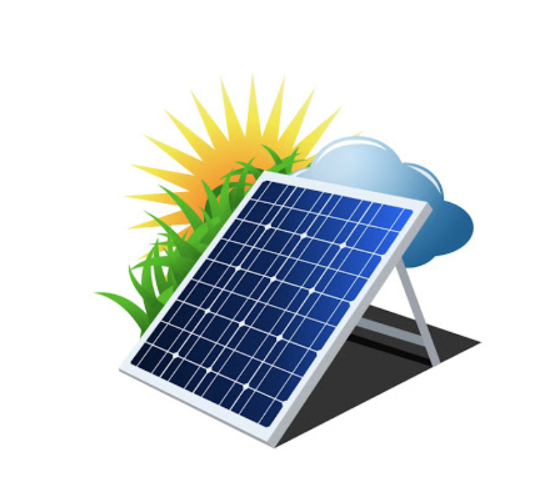 Solar photovoltaic panels generating renewable electricity