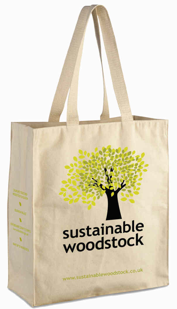 Sustainable Woodstock reusable shopping bag